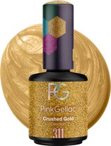 Pink Gellac Gellak Goud 15ml - Gel Lak Nagellak - Goudkleurige Gelnagels Producten - Glanzende Gel Nails - 311 Crushed Gold
