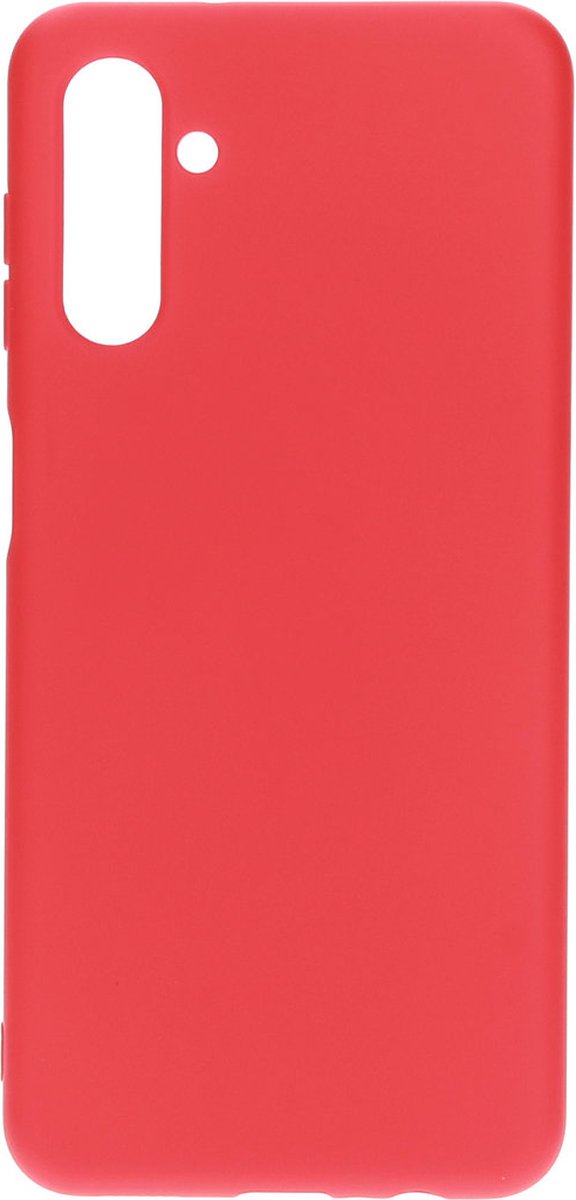 Mobiparts Hoesje geschikt voor Samsung Galaxy A04s Siliconen Telefoonhoesje | Mobiparts Backcover | Galaxy A04s Case | Back Cover - Satin White | Rood
