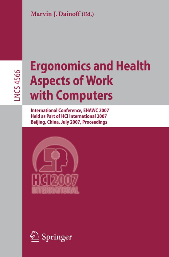 Ergonomics And Health Aspects Of Work With Computers - cover