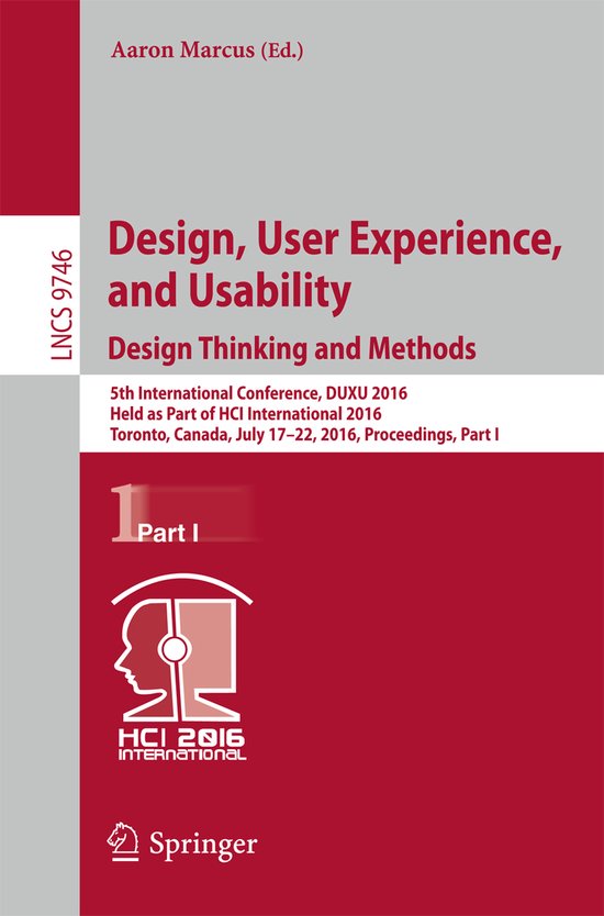 Design, User Experience, and Usability: Design Thinking and  ... - cover