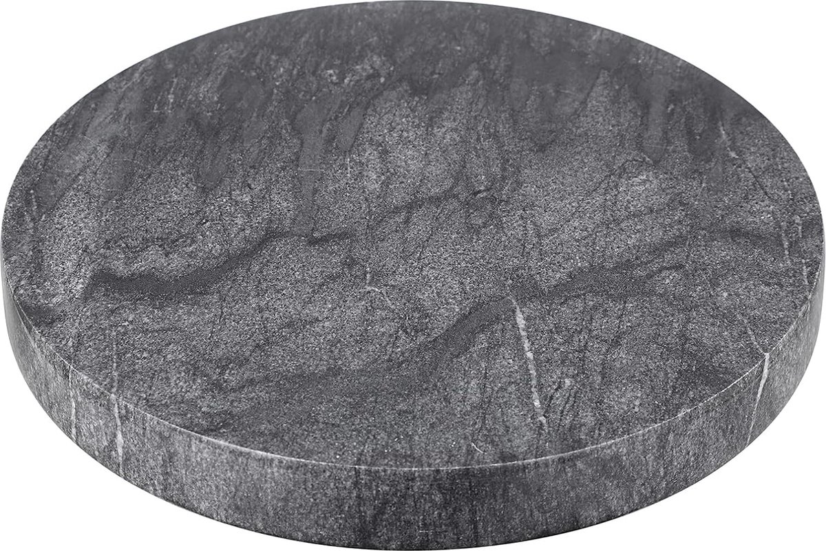 ANBOXIT Plateau Décoratif Pour Bougies, Plateau Noir Rond, Plateau En