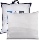 Troonz® Cooling Pillow One - Oreiller ergonomique pour la douleur au cou - Ajustable à la taille - Pour les dormeurs sur le dos, sur le côté et sur le ventre - Meilleure ventilation. 60 x 70 cm