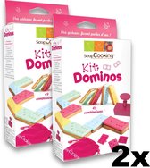 2 Stuks - Scrap Cooking Domino's Kit Roze