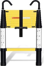 Telescopische Ladder - Huishuidtrap - Trapladder - Zwart met Geel