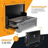 Premium campinggrill: de draagbare klapgrill voor echte barbecuefans, ontworpen en getest in Duitsland voor de ultieme outdoor-ervaring, houtskoolgrill, bbq-grill, tafelgrill