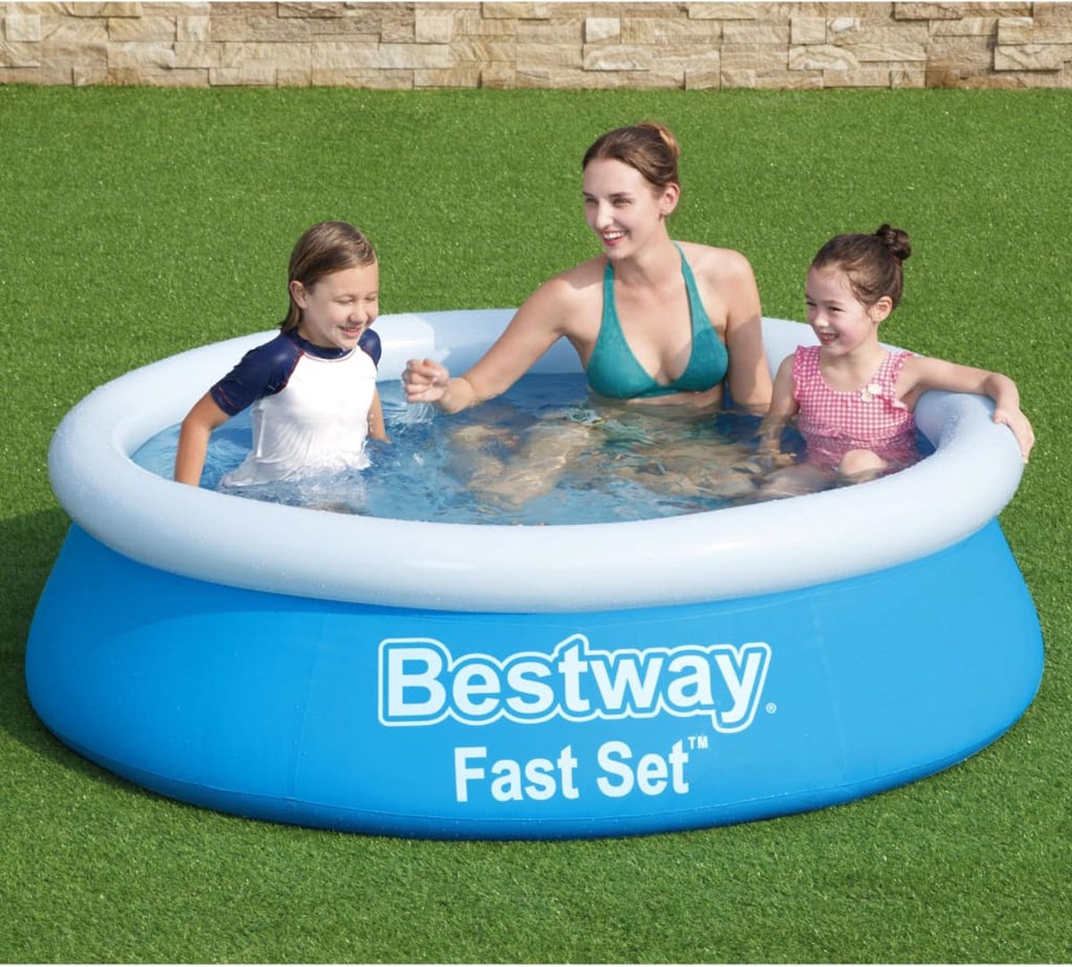 Bestway Kinderzwembad - Ø 183 cm - Model 57392 - Opblaasbare Rand