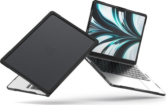 Mobigear Housse pour ordinateur portable compatible avec Apple MacBook Air 13" (2022-2024) Coque rigide pour ordinateur portable MacBook Case | Mobigear Antichoc Pro - Zwart - Modèle A2681