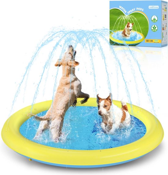 WMLBK Opvouwbaar hondenzwembad, hondenzwembad, geschikt voor kinderen, milieuvriendelijk pvc, antislip, kinderbadje met afvoerventiel, zomer, zwembad, zwembad voor honden en katten, 50 x 8 cm