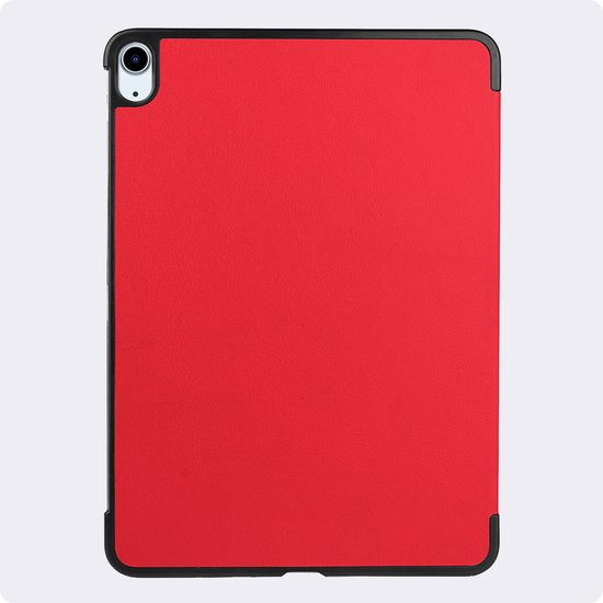 Étui pour iPad Air 6 (11 pouces) Cover Book Case Case à trois volets avec découpe adapté pour Apple Pencil - Étui adapté pour iPad Air 2024 (11 pouces) Cover Bookcase - Rouge