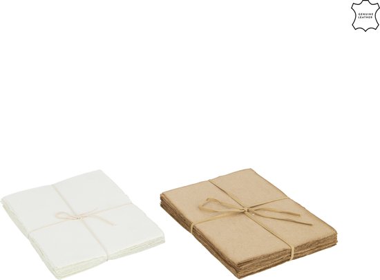 J-Line papier Antiek Papier - wit/beige - small - 2 stuks