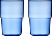 Lyngby Glas Torino Drinkglas 40 cl 2 st. Blauw