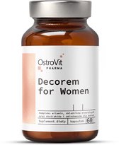 Vrouwen complex - Decorem For Women Pharma - 60 Capsules - Ostrovit - Vitamine B7,b5,B3,D3,B2,B6,B1,A,E, Zink, Jodium, Selenium, Chroom, Vitamine B12, Foliumzuur, Hyaluronzuur, Collageen, Paardenstaartextract