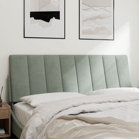 vidaXL-Coussin de tête de lit-120-cm-velours-gris clair