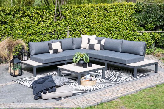 Foto: Garden impressions nicolle loungeset carbon black donker grijs