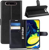 Book Case - Samsung Galaxy A80 Hoesje - Zwart
