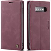 CaseMe Book Case - Samsung Galaxy S10 Hoesje - Bordeaux