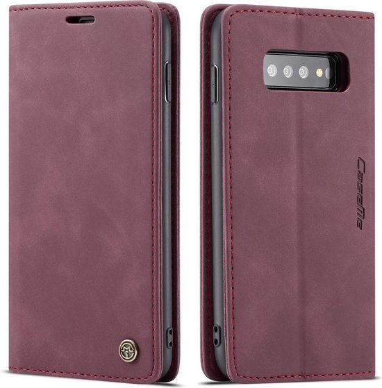 Coque Samsung Galaxy S10 - Étui CaseMe Book - Bordeaux