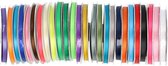Satijnband Set 7mm Color 26 Rollen 780 Meter Satijn Band Diy Armband Haarspeldjes Haarband Accessoires