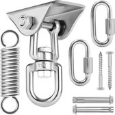 Belle Vous Heavy-Duty Ceiling Hook Set - 360° Rotatable Swing Chair Hanging Kit for Wooden Porch/Concrete - 450kg/992lbs Capacity - Swivel Suspension Hook for Hammock or Gym/Yoga Mount