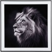 Present Time Wanddecoratie Lion - Zwart - 2x50x50cm - Modern