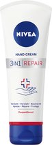 NIVEA 3-in-1 Repair Handcrème Droge Handen - Handverzorging - Hand Cream - 24 uur lange hydratatie - Hydrateert de droge huid - 6 x 100ml