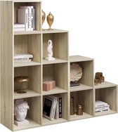 Rootz modulaire boekenkast - boekenkast - opbergorganisator - aanpasbaar, duurzaam, voldoende ruimte - klasse E1 hout - 120 cm x 120 cm x 30 cm