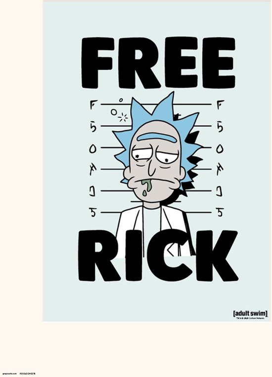 RICK AND MORTY FREE RICKY - Art Print 30x40 cm