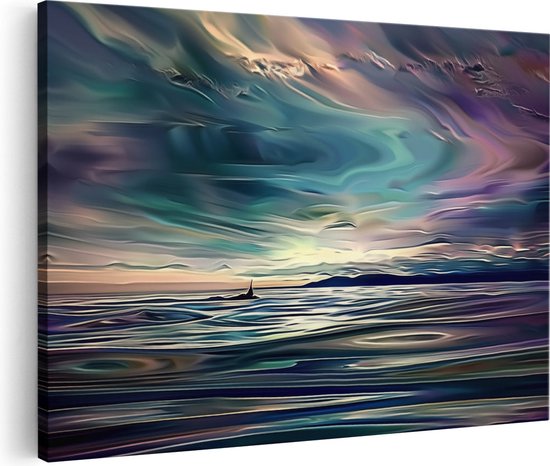 Artaza Peinture sur toile représentant une baleine dans l'océan – 120 x 80 – Groot – Photo sur toile – Impression sur toile