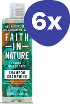 Faith in Nature Kokos Shampoo (voor alle haartypes) (6x 400ml)