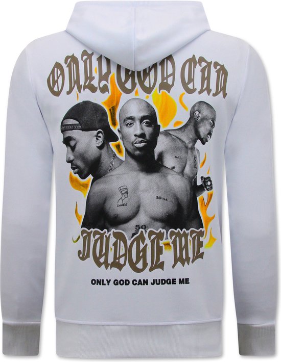 Tupac Legend Trui - 2Pac Heren Hoodie - Wit