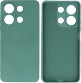 Hoesje Geschikt voor de Xiaomi Redmi Note 13 4G - Fashion Backcover Hoesje - Colorful Telefoonhoesje - Donker Groen