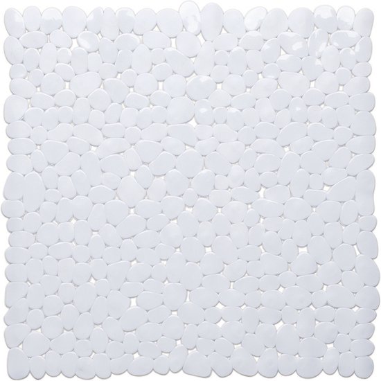 Witte anti-slip douche mat 53 x 53 cm vierkant - Schimmelbestendig - Anti-slip grip mat voor de badkamer/douche