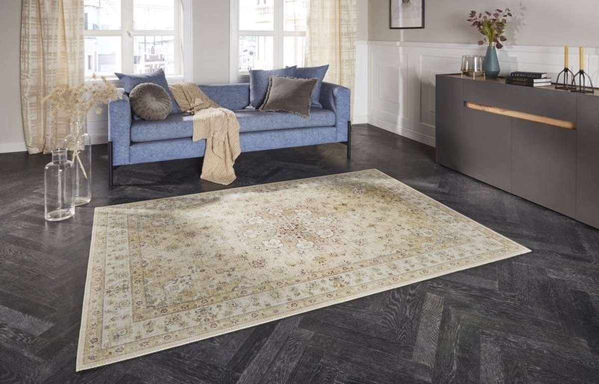 Flycarpets Elle Decoration - Klassieke Vloerkleed - Nain - Geel - 80x150 cm
