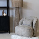 Fauteuil Taupe - Bouclé - 80x78x75cm - Fauteuil Marianne - Giga Meubel