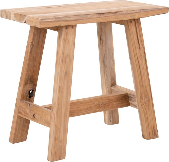 House Nordic - Bijzetbankje - Voetenbankje - Tuinbankje - Barcelona - Teak - 50cm