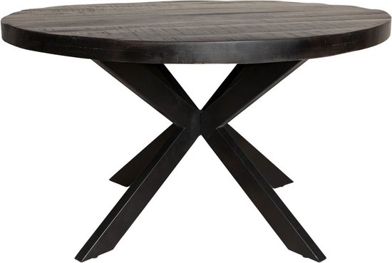 StarFurn Eetkamertafel Denver Zwart Ø110cm