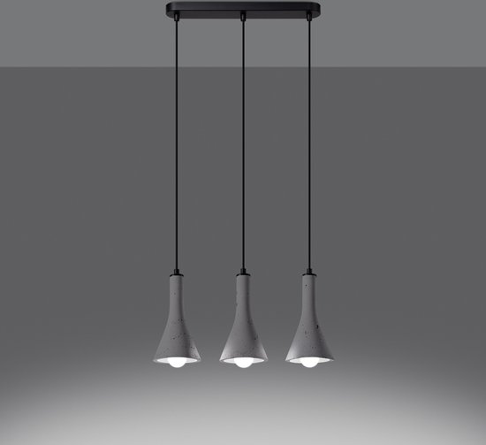 Hanglamp Rea 3-Lichts Beton - Giga Meubel