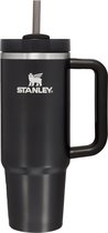 Stanley Cup - Quencher - Thermosfles - Stanley cup met rietje - 1,18 liter - Zwart - Originele Stanley 40oz - Roestvrijstalen Vacuüm Geïsoleerde Beker - Geschikt voor Water, Ijsthee of Koffie