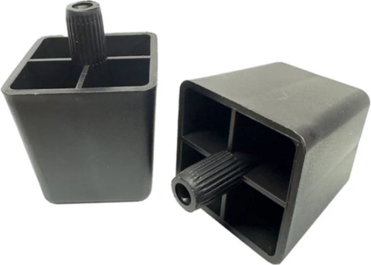 Goedkoopste FSW-Products - 4 Stuks Meubelverhogers - Bedverhogers - Meubelverhoging - Stoelverhogers - Bedklossen - 60 mm hoog - Zwart