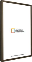 Aluminium Wissellijst 50 x 50 Mat Brons - Helder Glas - Professional