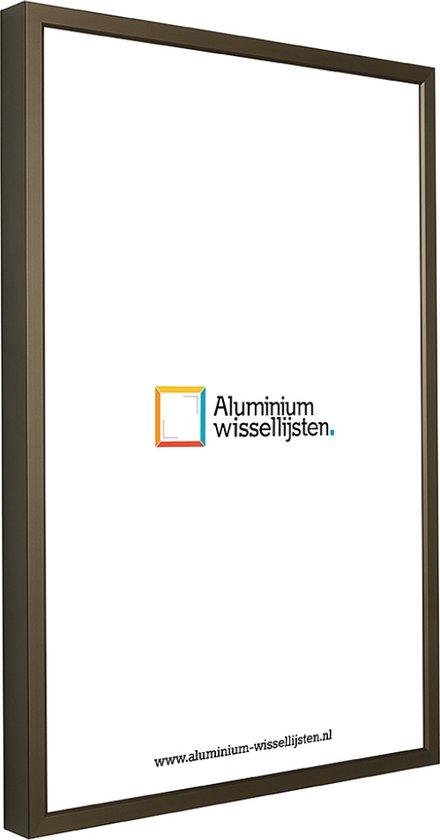 Aluminium Wissellijst 40 x 50 Mat Brons - Ontspiegeld Glas - Professional