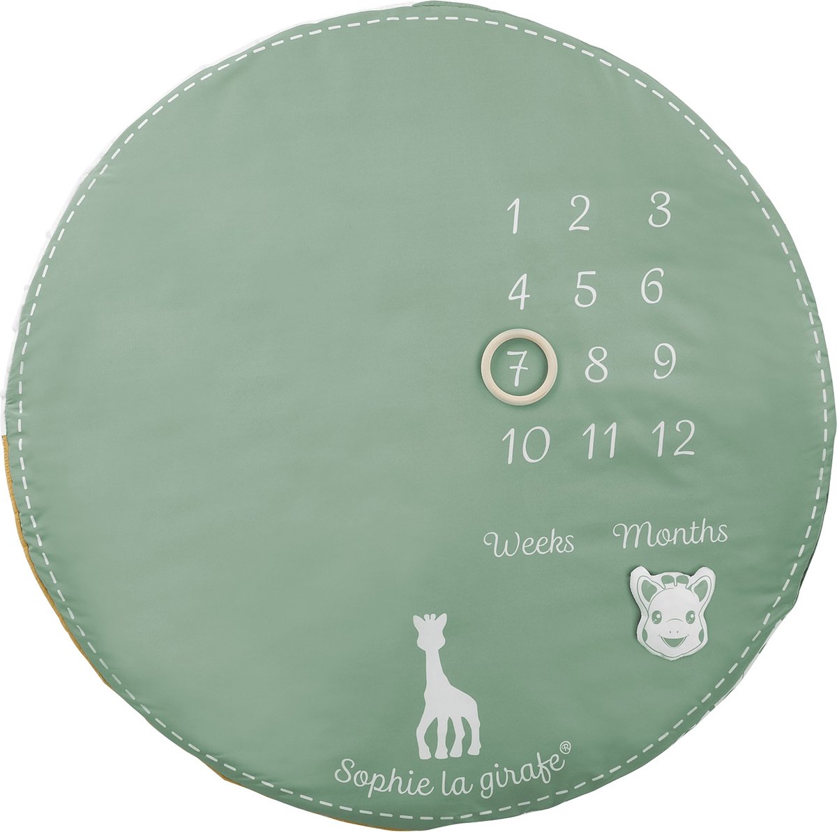 Sophie de giraf Reverso Activity & Foto speelkleed - Babygym - Speelmat - Machinewasbaar - Vanaf 0 maanden - 50 x 90 x 90 cm - Groen/Geel/Wit — afbeelding 8