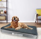Hondenbed, orthopedisch wasbaar hondenbed met afneembare hoes, hondenmatras, hondenmat, geschikt voor hondenkratten, grijs, L (100 x 75 x 10 cm)