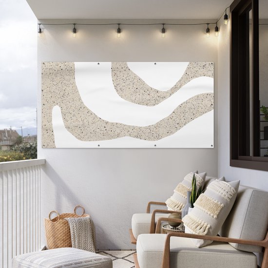 Affiche de clôture Abstrait - Glitter - Design - 200x100 cm - Toile de jardin