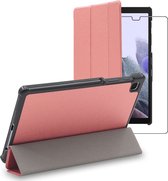 ebestStar - Hoes voor Samsung Galaxy Tab A7 Lite 8.7 T220 T225, Slanke Design PU Lederen Etui, Automatische Slaap/Wake, SmartCase hoesje, Rosegoud + Gehard Glas