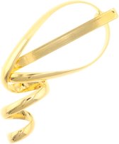 Behave® Broche goud kleur abstract geometrisch design 7 cm