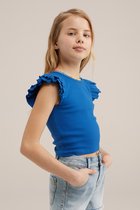 WE Fashion Meisjes cropped T-shirt met ruches