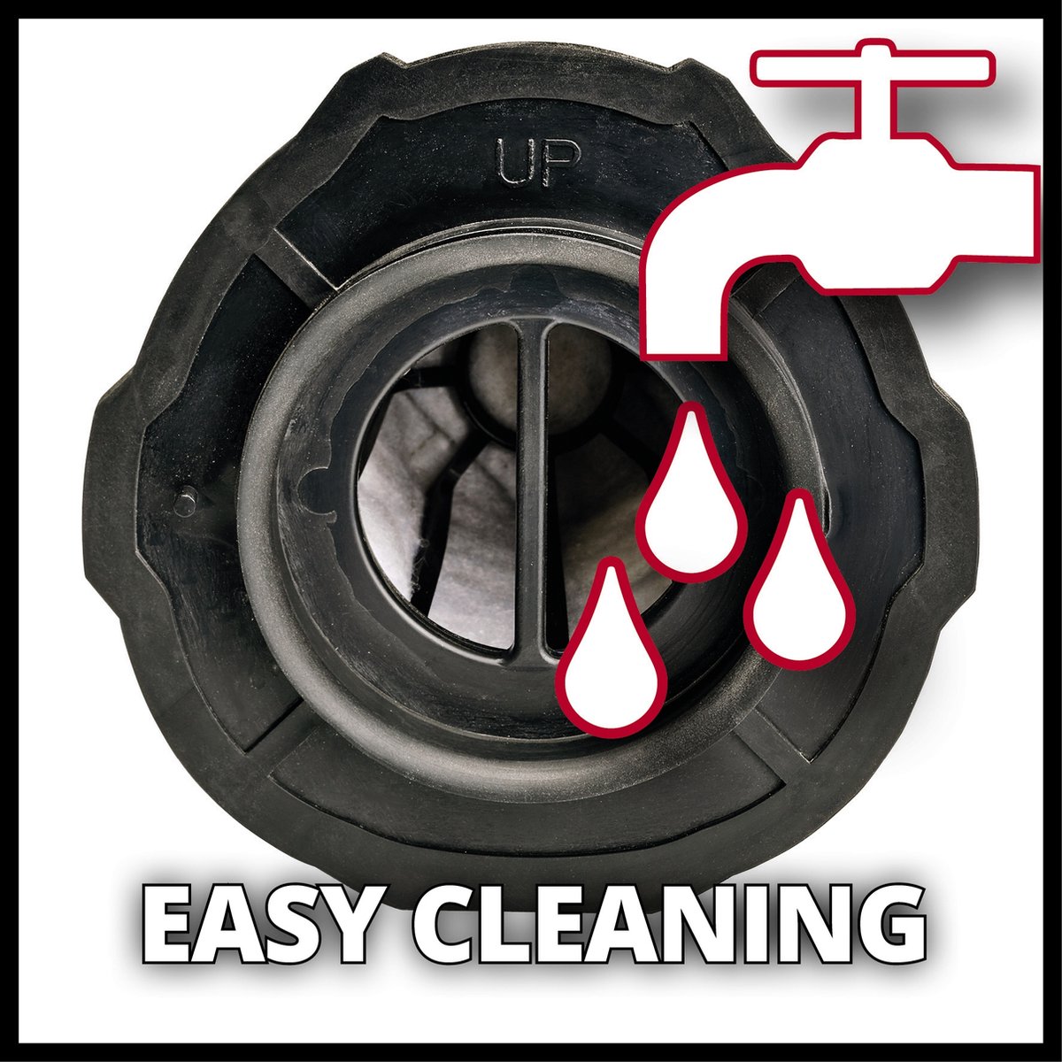 Einhell Accu Kruimelzuiger TE-VC 18 Li Rood 0,54L - afbeelding 3