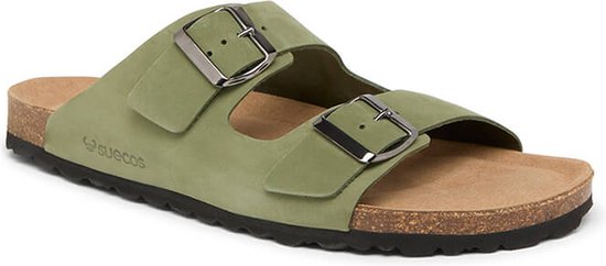 Suecos EK slippers soft heren maat 42 – olijfgroen - vermoeide voeten – zacht voetbed - antibacteriële binnenzool – comfortabel - ademend