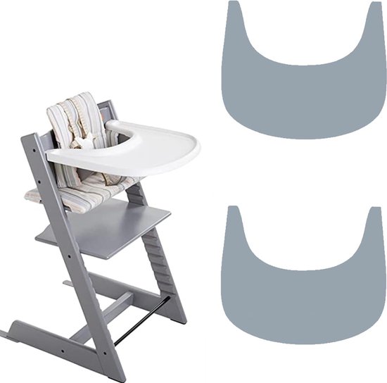 Foto: Siliconen kinderstoel 2 stuks siliconen hoge stoel placemat baby en kinderen afwasbaar antislip en temperatuurbestendig voor stokke tripp trapp hoge stoel dienblad